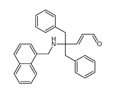 4-benzyl-4-(naphthalen-1-ylmethylamino)-5-phenylpent-2-enal Structure