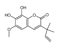 3-(1,1-Dimethyl-2-propenyl)-7,8-dihydroxy-6-methoxy-2H-1-benzopyran-2-one picture