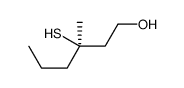 (3R)-3-methyl-3-sulfanylhexan-1-ol Structure