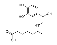 6-[[2-(3,4-dihydroxyphenyl)-2-hydroxyethyl]amino]heptanoic acid结构式