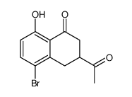 3-乙酰基-5-溴-8-羟基-3,4-二氢-2H-1-萘酮结构式