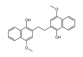 2,2'-(1,2-Ethandiyl)bis[4-methoxy-1-naphthol] Structure