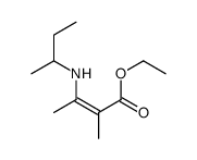 ethyl 3-(butan-2-ylamino)-2-methylbut-2-enoate结构式