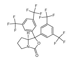 (S)-1,1-bis(3,5-bis(trifluoromethyl)phenyl)tetrahydro-1H,3H-pyrrolo[1,2-c]oxazol-3-one结构式