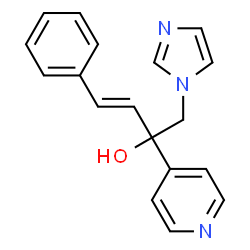 (3E)-1-(1H-IMIDAZOL-1-YL)-4-PHENYL-2-PYRIDIN-4-YLBUT-3-EN-2-OL Structure