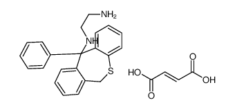 (E)-but-2-enedioic acid,N'-(11-phenyl-6H-benzo[c][1]benzothiepin-11-yl)ethane-1,2-diamine Structure