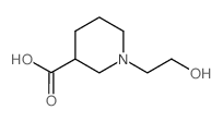 3-piperidinecarboxylic acid, 1-(2-hydroxyethyl)- Structure