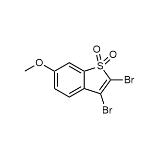 2,3-二溴-6-甲氧基苯并[b]噻吩1,1-二氧化物结构式