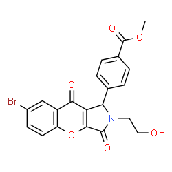 Methyl 4-[7-bromo-2-(2-hydroxyethyl)-3,9-dioxo-1,2,3,9-tetrahydrochromeno[2,3-c]pyrrol-1-yl]benzoate Structure