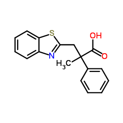 3-(1,3-Benzothiazol-2-yl)-2-methyl-2-phenylpropanoic acid structure