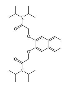 2,2'-[2,3-naphthalenebis(oxy)]-bis(N,N-diisopropyl(acetamide))结构式