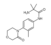 2-amino-2-methyl-N-[3-methyl-4-(3-oxomorpholin-4-yl)phenyl]propanamide结构式