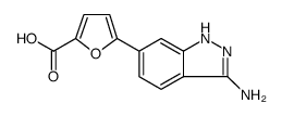 2-Furancarboxylic acid, 5-(3-amino-1H-indazol-6-yl)结构式