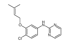 N-[4-chloro-3-(3-methylbut-2-enoxy)phenyl]pyrimidin-2-amine Structure