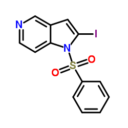 2-Iodo-1-(phenylsulfonyl)-1H-pyrrolo[3,2-c]pyridine Structure