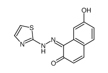 7-hydroxy-1-(1,3-thiazol-2-ylhydrazinylidene)naphthalen-2-one结构式