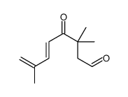 3,3,7-trimethyl-4-oxoocta-5,7-dienal结构式