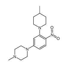 1-methyl-4-[3-(4-methyl-piperidin-1-yl)-4-nitro-phenyl]-piperazine Structure