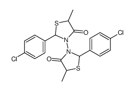 2-(4-chlorophenyl)-3-[2-(4-chlorophenyl)-5-methyl-4-oxo-1,3-thiazolidin-3-yl]-5-methyl-1,3-thiazolidin-4-one结构式
