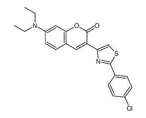 3-[2-(4-Chloro-phenyl)-thiazol-4-yl]-7-diethylamino-chromen-2-one Structure