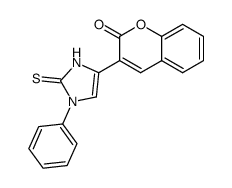 3-(2,3-dihydro-3-phenyl-2-thioxo-1H-imidazol-5-yl)-2H-chromen-2-one Structure