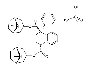 (+-)-1-phenyl-1,2,3,4-tetrahydro-naphthalene-1r,4t-dicarboxylic acid di-tropane-3endo-ylester; bis-hydrogen sulfate结构式