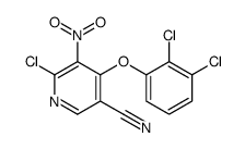 6-chloro-4-(2,3-dichlorophenoxy)-5-nitropyridine-3-carbonitrile Structure