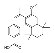 4-[(E)-2-(3-methoxy-5,5,8,8-tetramethyl-6,7-dihydronaphthalen-2-yl)prop-1-enyl]benzoic acid Structure