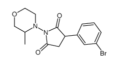 3-(3-bromophenyl)-1-(3-methylmorpholin-4-yl)pyrrolidine-2,5-dione Structure