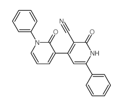 2-oxo-4-(2-oxo-1-phenyl-pyridin-3-yl)-6-phenyl-1H-pyridine-3-carbonitrile Structure