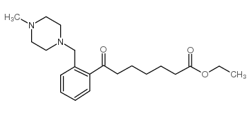 ETHYL 7-[2-(4-METHYLPIPERAZINOMETHYL)PHENYL]-7-OXOHEPTANOATE结构式