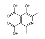 3,4-Pyridinedicarboxylic acid,5-hydroxy-2,6-dimethyl-结构式