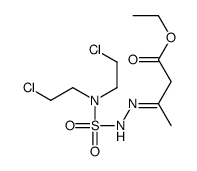 ethyl (3E)-3-[bis(2-chloroethyl)sulfamoylhydrazinylidene]butanoate Structure