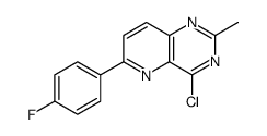 4-chloro-6-(4-fluorophenyl)-2-methylpyrido[3,2-d]pyrimidine结构式