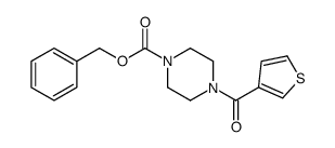 benzyl 4-(thiophene-3-carbonyl)piperazine-1-carboxylate结构式