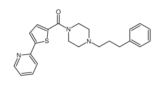 [4-(3-phenylpropyl)piperazin-1-yl]-(5-pyridin-2-ylthiophen-2-yl)methanone结构式