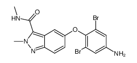 5-(4-amino-2,6-dibromo-phenoxy)-2-methyl-2H-indazole-3-carboxylic acid methylamide Structure