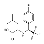 N-[(1S)-1-(4-bromophenyl)-2,2,2-trifluoroethyl]-L-leucine结构式