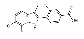 9-chloro-10-fluoro-5,11-dihydro-6H-benzo[a]carbazole-3-carboxylic acid结构式