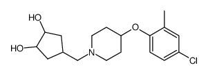 4-{[4-(4-chloro-2-methylphenoxy)piperidin-1-yl]methyl}cyclopentane-1,2-diol结构式
