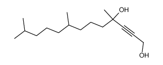 4,8,12-trimethyl-tridec-2-yne-1,4-diol结构式