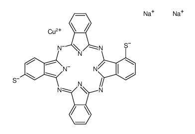 [29H,31H-phthalocyanine-2,17-dithiolato(2-)-N29,N30,N31,N32]copper, disodium salt Structure