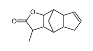 3,3a,4,4a,5,7a,8,8a-octahydro-3-methyl-4,8-methano-2H-indeno[5,6-b]furan-2-one structure