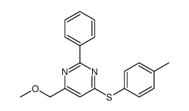 Pyrimidine, 4-(methoxymethyl)-6-[(4-methylphenyl)thio]-2-phenyl结构式