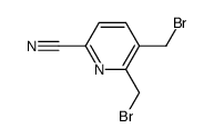 5,6-bis(bromomethyl)pyridine-2-carbonitrile结构式