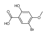 5-溴-2-羟基-4-甲氧基苯甲酸结构式