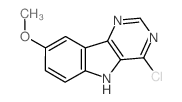 4-Chloro-8-methoxy-5H-pyrimido[5,4-b]indole Structure