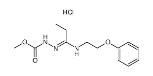 methyl (1-((2-phenoxyethyl)amino)propylidene)hydrazinecarboxylate hydrochloride Structure