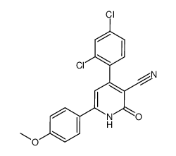 4-(3,4-dichlororphenyl)-1,2-dihydro-6-(4-methoxyphenyl)-2-oxopyridine-3-carbonitrile结构式