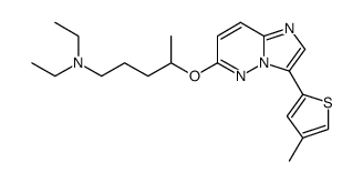 diethyl-{4-[3-(4-methyl-thiophen-2-yl)-imidazo[1,2-b]pyridazin-6-yloxy]-pentyl}-amine Structure